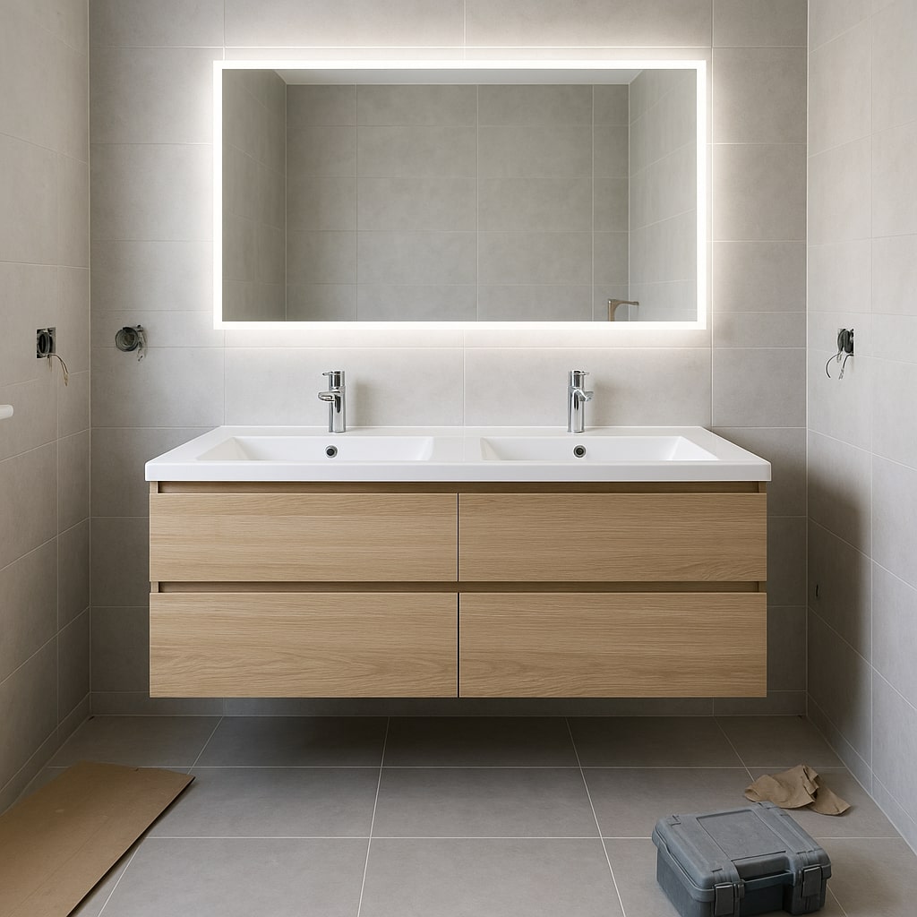 Pose de mobilier cuisine & salle de bain