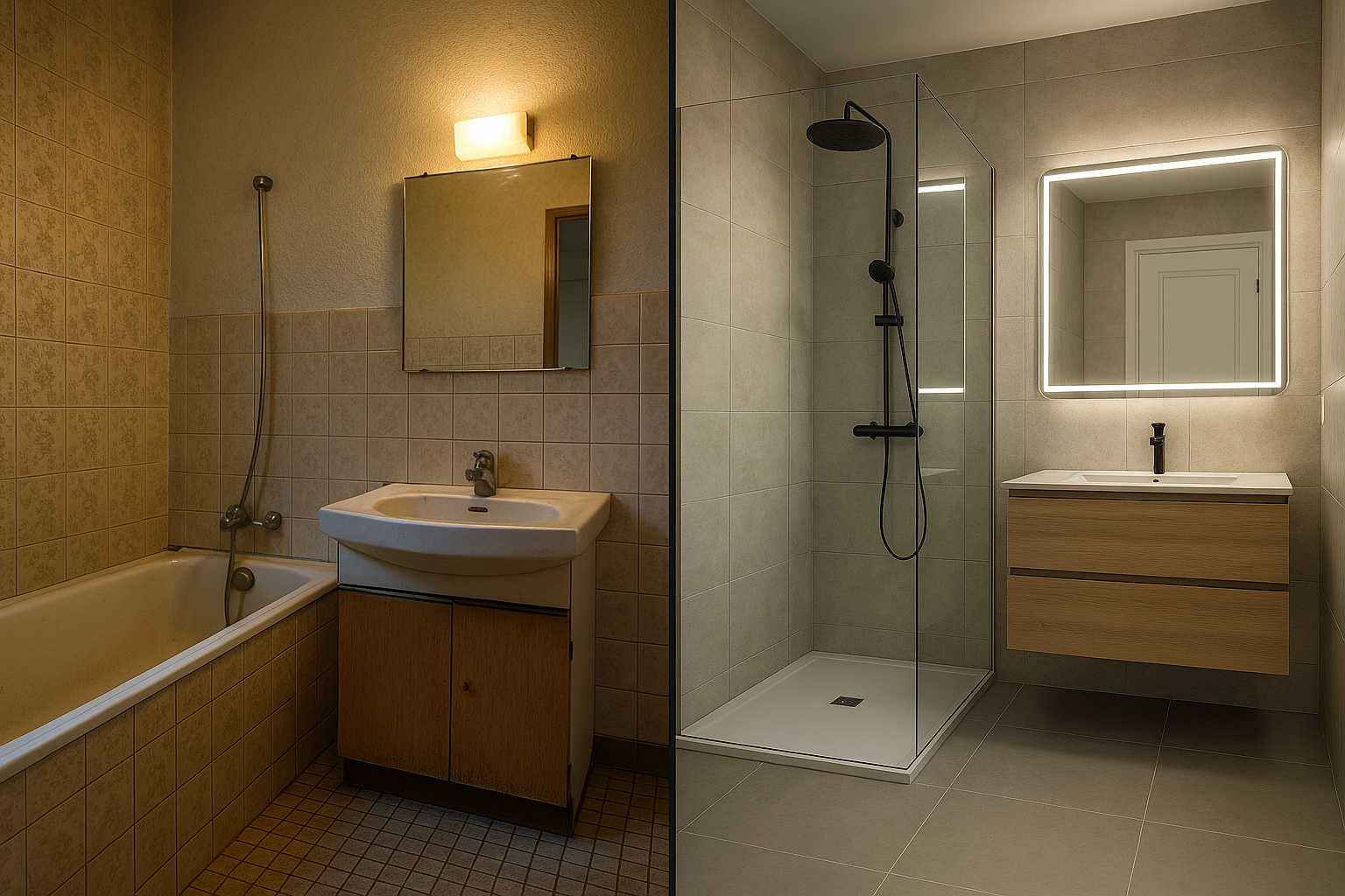 Salle de bain rénovée